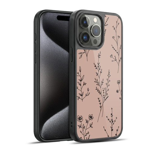 Anis Illustration Wildflowers Blush Pink Gel Armour Case For Apple iPhone 15 Pro Max