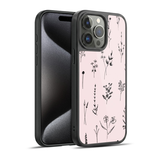 Anis Illustration Wildflowers Light Pink Gel Armour Case For Apple iPhone 15 Pro Max