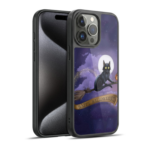 Ash Evans Black Cats Happy Halloween Gel Armour Case For Apple iPhone 15 Pro Max