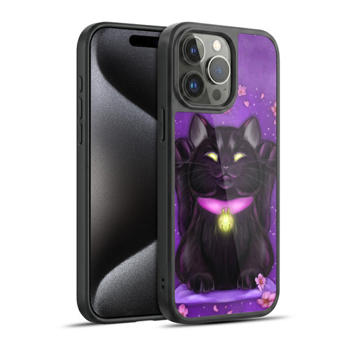 Ash Evans Black Cats Lucky Gel Armour Case For Apple iPhone 15 Pro Max