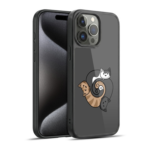 Beth Wilson Doodle Cats 2 Three Triskelion Gel Armour Case For Apple iPhone 15 Pro Max