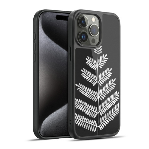 Cat Coquillette Nature Leaflets Black Gel Armour Case For Apple iPhone 15 Pro Max