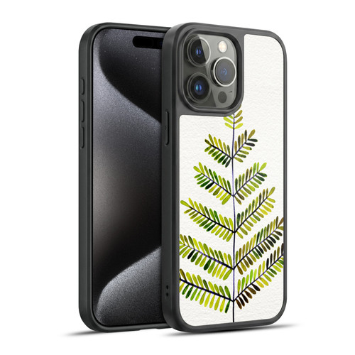 Cat Coquillette Nature Leaflets Green Gel Armour Case For Apple iPhone 15 Pro Max
