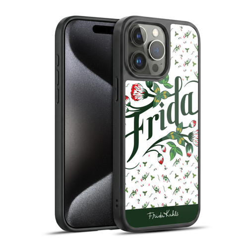 Frida Kahlo Typography Floral Gel Armour Case For Apple iPhone 15 Pro Max