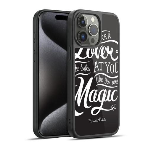 Frida Kahlo Typography Lover Black Gel Armour Case For Apple iPhone 15 Pro Max