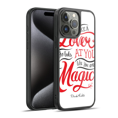 Frida Kahlo Typography Lover White Gel Armour Case For Apple iPhone 15 Pro Max
