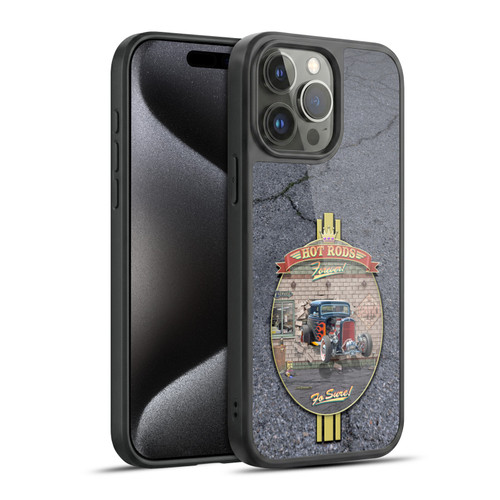 Larry Grossman Retro Collection Hot Rods Forever Gel Armour Case For Apple iPhone 15 Pro Max