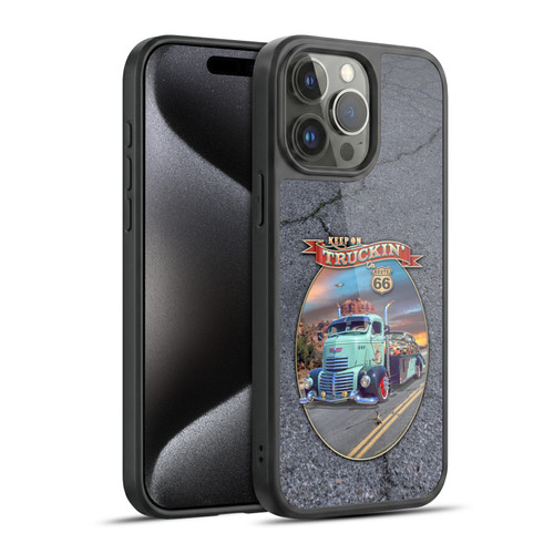 Larry Grossman Retro Collection Keep on Truckin' Rt. 66 Gel Armour Case For Apple iPhone 15 Pro Max