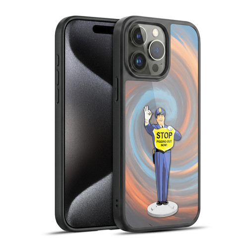 Larry Grossman Retro Collection Stop Pigging Out Gel Armour Case For Apple iPhone 15 Pro Max