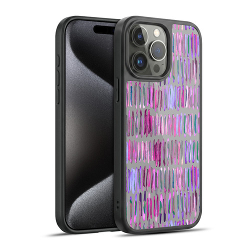 Micklyn Le Feuvre Patterns Messy Watercolour Stripes Gel Armour Case For Apple iPhone 15 Pro Max