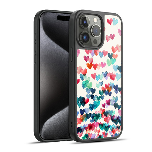 Micklyn Le Feuvre Patterns Watercolour Heart Connections Gel Armour Case For Apple iPhone 15 Pro Max