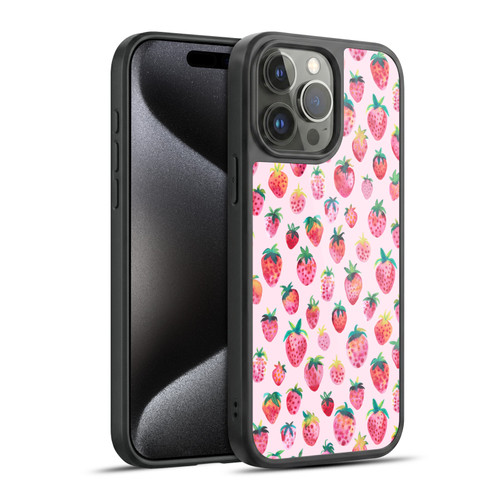 Ninola Mix Patterns Summer Strawberries Gel Armour Case For Apple iPhone 15 Pro Max