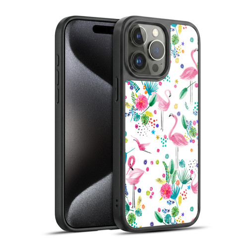 Ninola Summer Patterns Tropical Flamingo Gel Armour Case For Apple iPhone 15 Pro Max