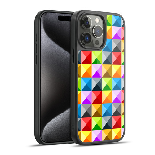 PLdesign Geometric Colourful Quarter Gel Armour Case For Apple iPhone 15 Pro Max