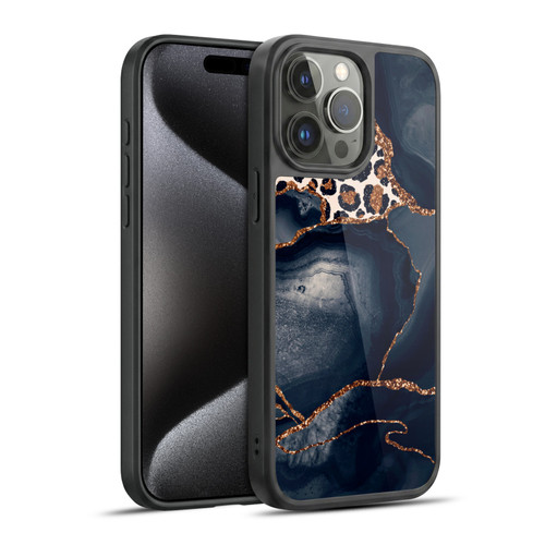 UtArt Wild Cat Marble Leopard Gel Armour Case For Apple iPhone 15 Pro Max