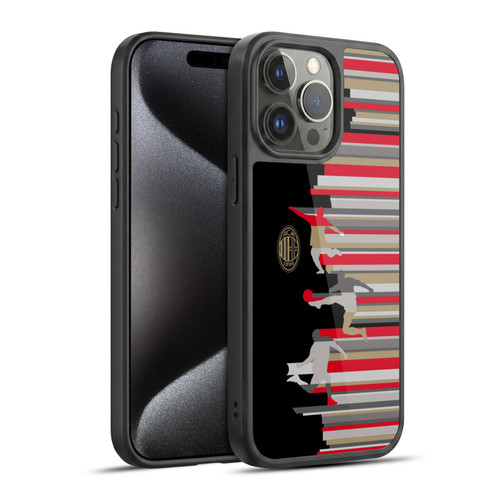 AC Milan Adults Silhouette Gel Armour Case For Apple iPhone 15 Pro Max