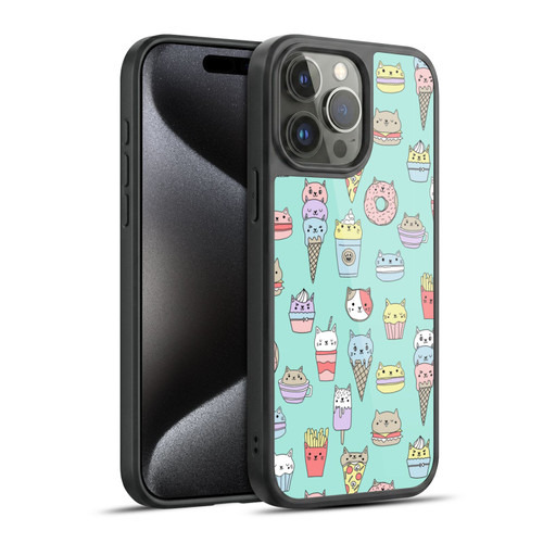 Andrea Lauren Design Food Pattern Catfood Gel Armour Case For Apple iPhone 15 Pro Max