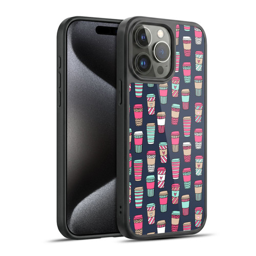 Andrea Lauren Design Food Pattern Coffee Gel Armour Case For Apple iPhone 15 Pro Max