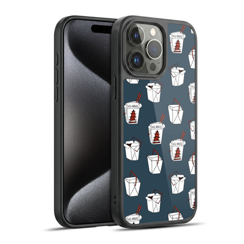 Andrea Lauren Design Food Pattern Take Out Gel Armour Case For Apple iPhone 15 Pro Max