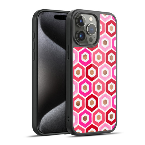 Cat Coquillette Patterns 6 Honeycomb Pink Gel Armour Case For Apple iPhone 15 Pro Max