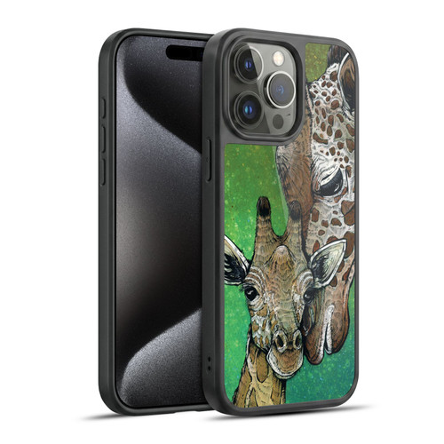 David Lozeau Colourful Art Giraffe Gel Armour Case For Apple iPhone 15 Pro Max