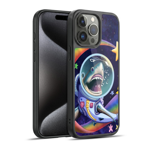 Carla Morrow Rainbow Animals Shark & Fish In Space Gel Armour Case For Apple iPhone 15 Pro Max