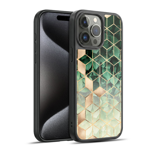 Elisabeth Fredriksson Sparkles Leaves And Cubes Gel Armour Case For Apple iPhone 15 Pro Max