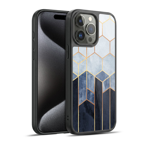Elisabeth Fredriksson Sparkles Soft Blue Hexagons Gel Armour Case For Apple iPhone 15 Pro Max