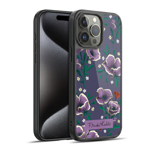 Frida Kahlo Flowers Purple Gel Armour Case For Apple iPhone 15 Pro Max