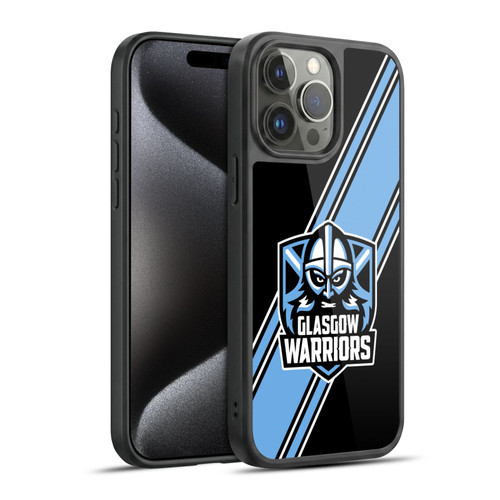 Glasgow Warriors Logo 2 Diagonal Stripes Gel Armour Case For Apple iPhone 15 Pro Max