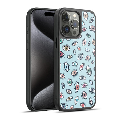 Ninola Patterns 4 Eyes Blue Gel Armour Case For Apple iPhone 15 Pro Max