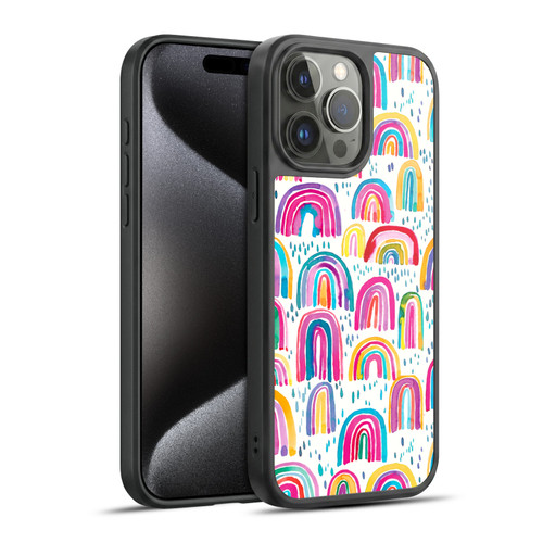 Ninola Patterns 4 Colourful Watercolour Rainbows Gel Armour Case For Apple iPhone 15 Pro Max