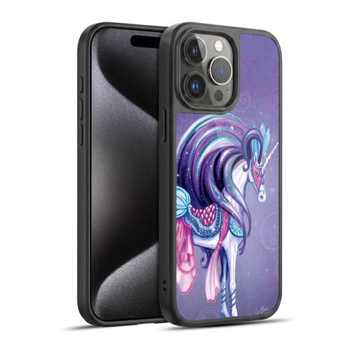 Rose Khan Unicorns White And Purple Gel Armour Case For Apple iPhone 15 Pro Max