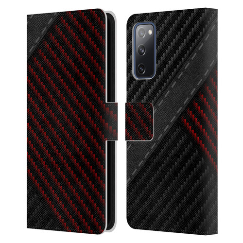 Alyn Spiller Carbon Fiber Stitch Leather Book Wallet Case Cover For Samsung Galaxy S20 FE / 5G
