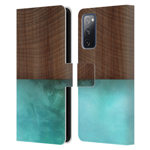 Alyn Spiller Wood & Resin Blocking Leather Book Wallet Case Cover For Samsung Galaxy S20 FE / 5G