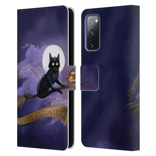 Ash Evans Black Cats Happy Halloween Leather Book Wallet Case Cover For Samsung Galaxy S20 FE / 5G