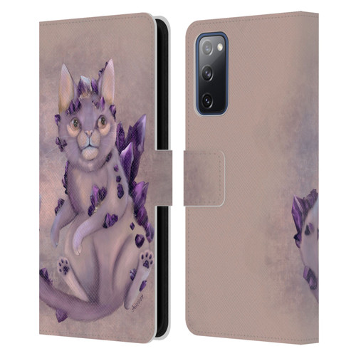 Ash Evans Graphics Amethyst Cat Leather Book Wallet Case Cover For Samsung Galaxy S20 FE / 5G