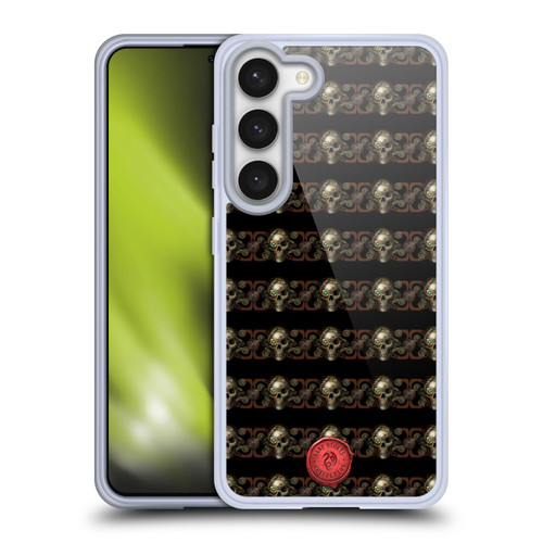 Anne Stokes Steampunk Skull Pattern Soft Gel Case for Samsung Galaxy S23 5G & MagSafe