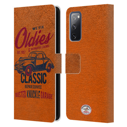 Busted Knuckle Garage Graphics Classic Leather Book Wallet Case Cover For Samsung Galaxy S20 FE / 5G