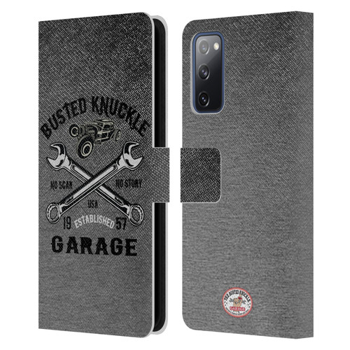 Busted Knuckle Garage Graphics No Scar Leather Book Wallet Case Cover For Samsung Galaxy S20 FE / 5G