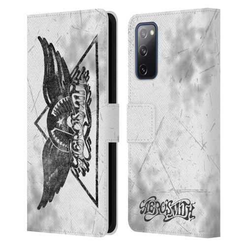 Aerosmith Black And White Triangle Winged Logo Leather Book Wallet Case Cover For Samsung Galaxy S20 FE / 5G
