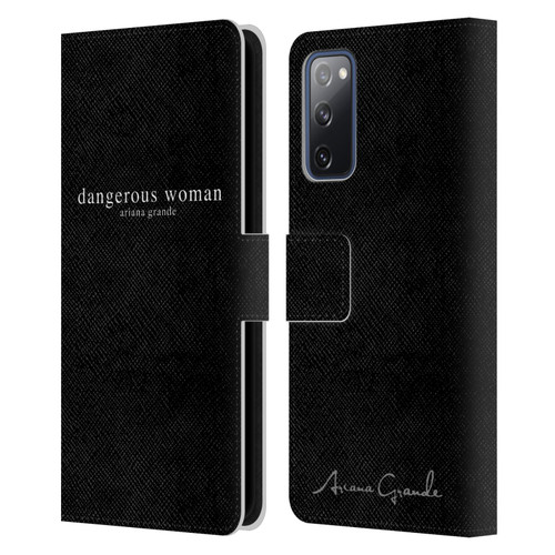 Ariana Grande Dangerous Woman Text Leather Book Wallet Case Cover For Samsung Galaxy S20 FE / 5G