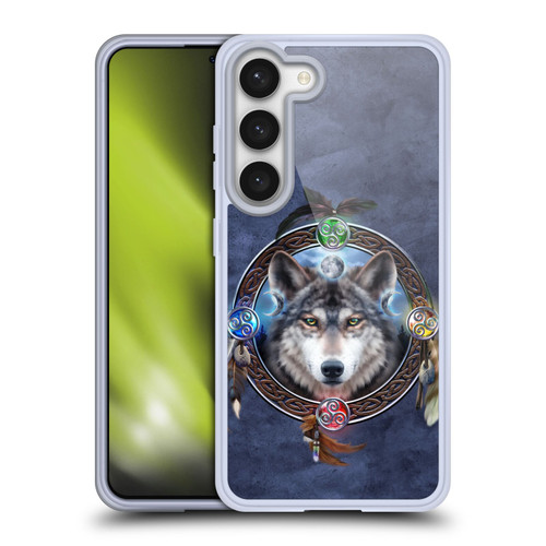 Brigid Ashwood Celtic Wisdom Wolf Guide Soft Gel Case for Samsung Galaxy S23 5G & MagSafe