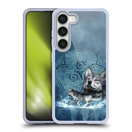 Brigid Ashwood Celtic Wisdom Wolf Soft Gel Case for Samsung Galaxy S23 5G & MagSafe