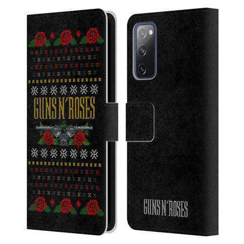 Guns N' Roses Christmas Text Logo Pistol Leather Book Wallet Case Cover For Samsung Galaxy S20 FE / 5G
