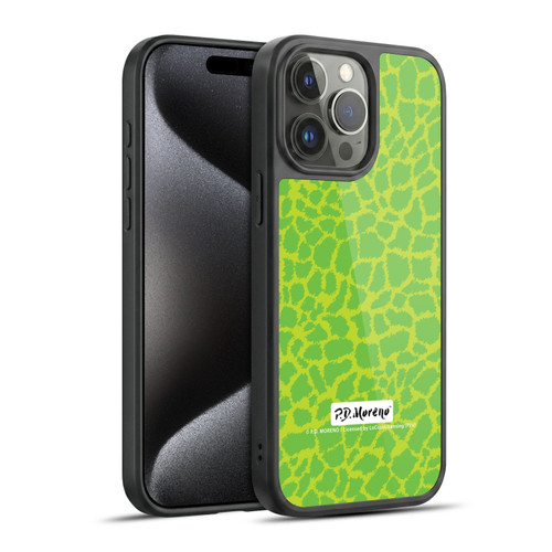 P.D. Moreno Patterns Lime Green Gel Armour Case For Apple iPhone 15 Pro Max