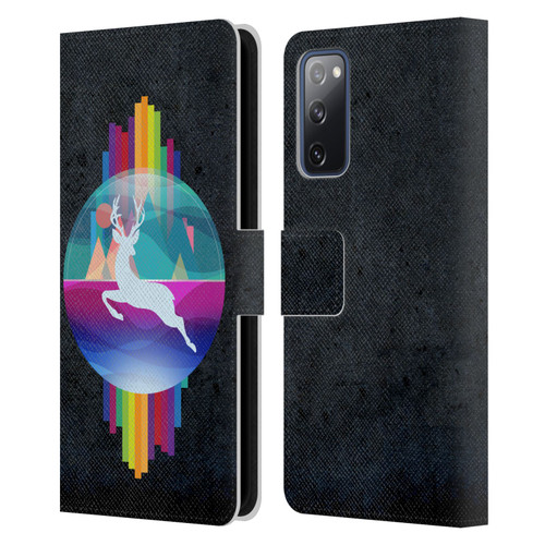 Dave Loblaw Contemporary Art Deer In Dome Leather Book Wallet Case Cover For Samsung Galaxy S20 FE / 5G