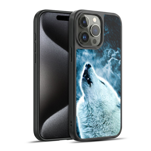 Simone Gatterwe Animals 2 Howling Wolf Gel Armour Case For Apple iPhone 15 Pro Max