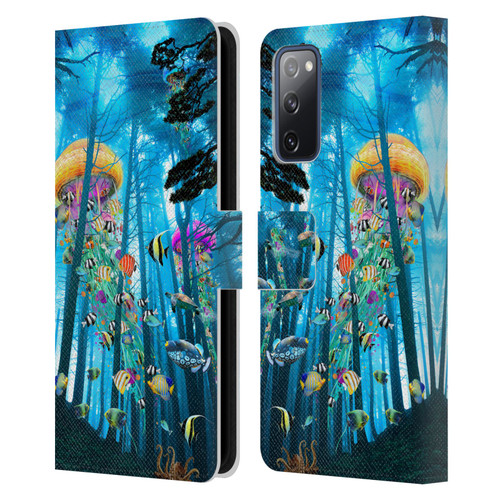 Dave Loblaw Jellyfish Electric Jellyfish In A Mist Leather Book Wallet Case Cover For Samsung Galaxy S20 FE / 5G