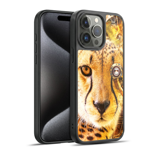 Simone Gatterwe Steampunk Cheetah Gel Armour Case For Apple iPhone 15 Pro Max